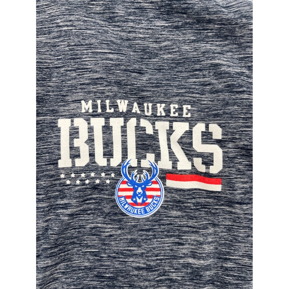 Fanatics Milwaukee Bucks NBA Mens 3XL Blue Space Dye Quarter Zip Pullover 1600 - Picture 3 of 7